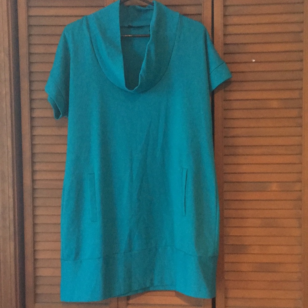 NY &Company teal shirt dress